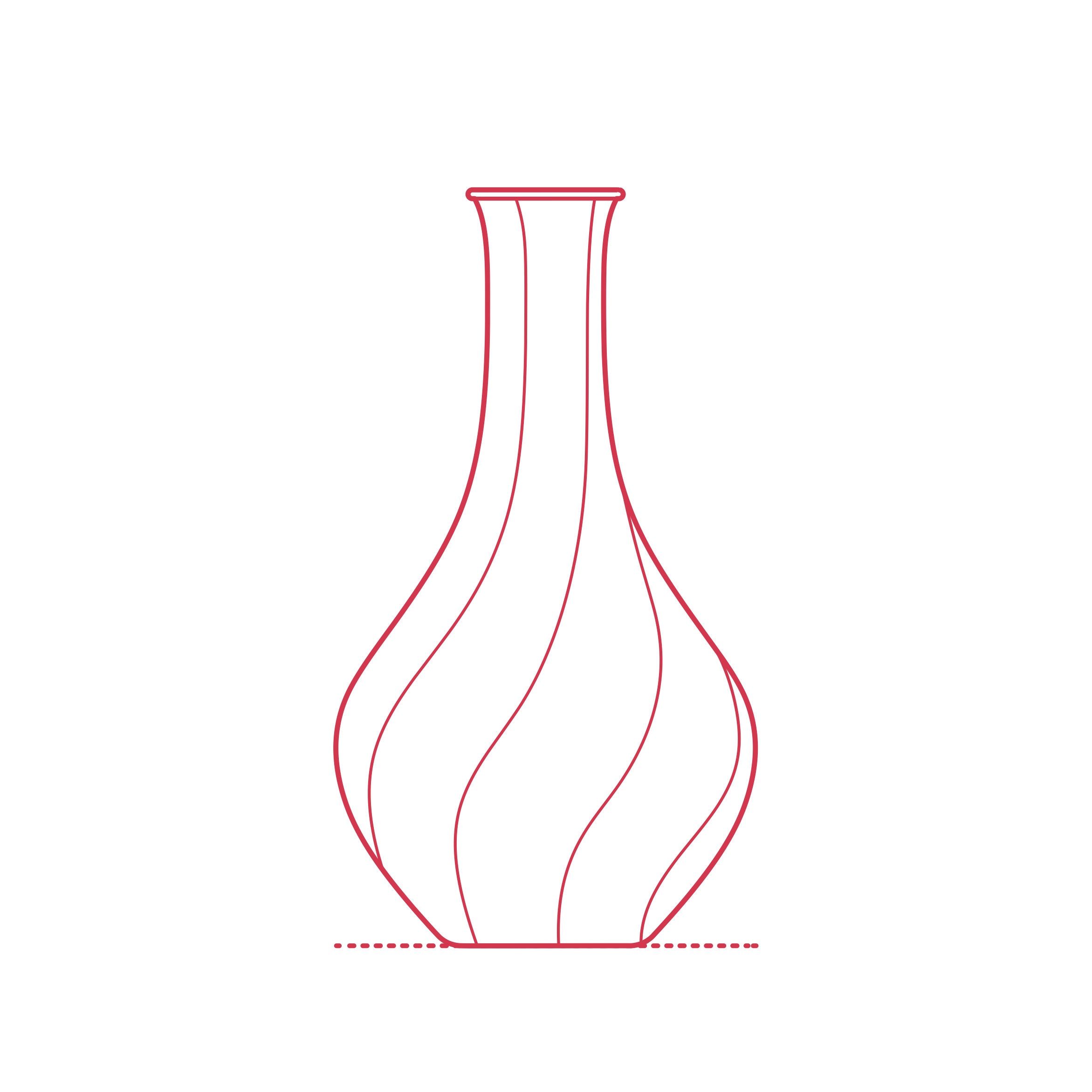 Objects Decorative Vases Ikea Viljestark Vase Tall Editable Svg Line Art Free Vectors